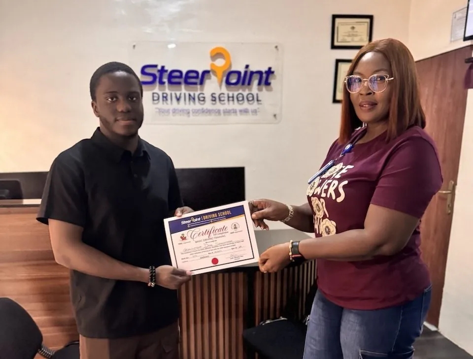 SteerPoint driving student receiving practical driving training